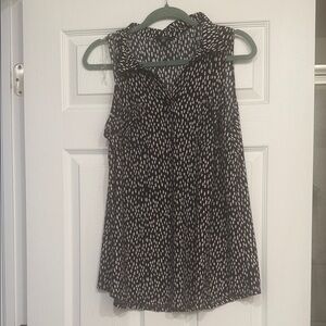 Jones New York Monochrome Patterned Blouse